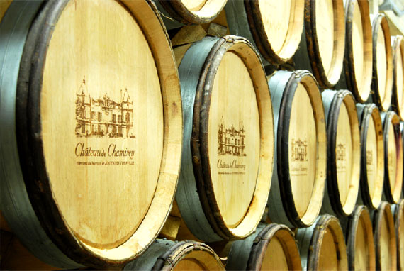 Oak Barrels, Chateau de Chamirey, Burgundy